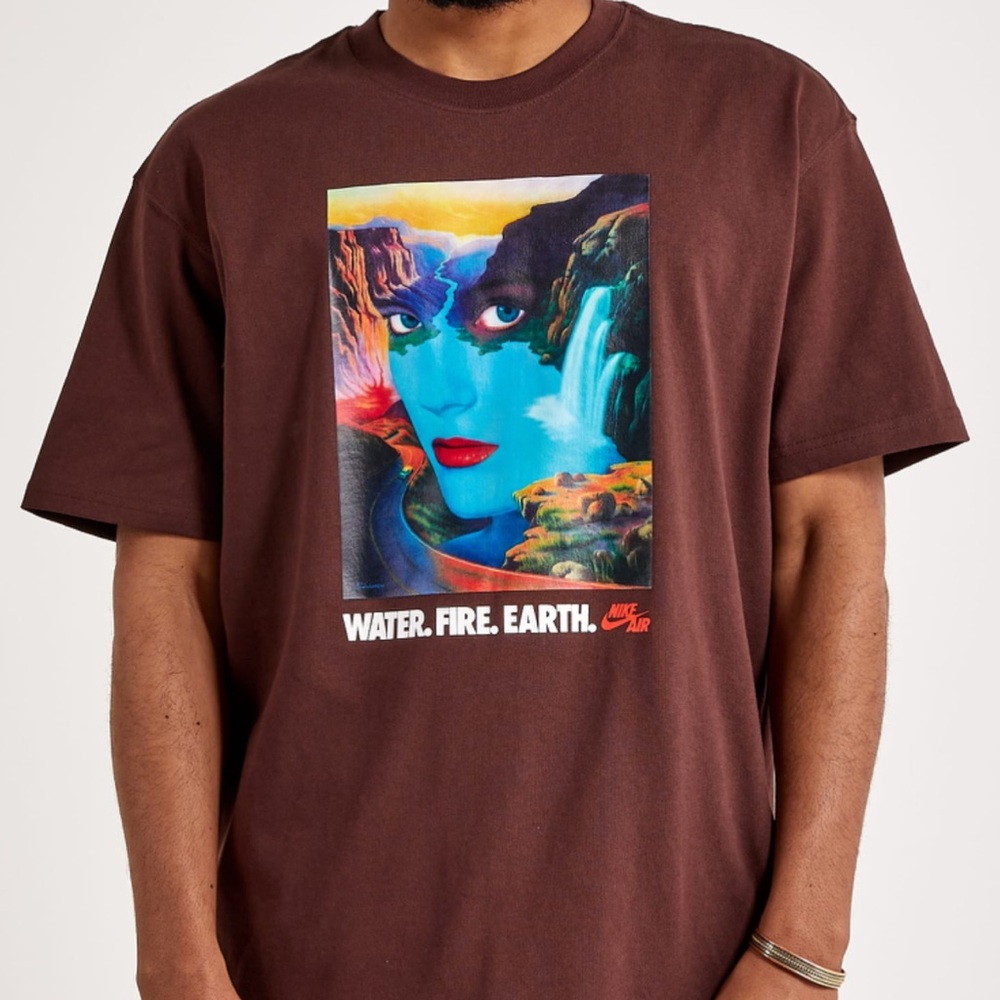 Nike Water Fire Earth Graphic Tee 100% Cotton